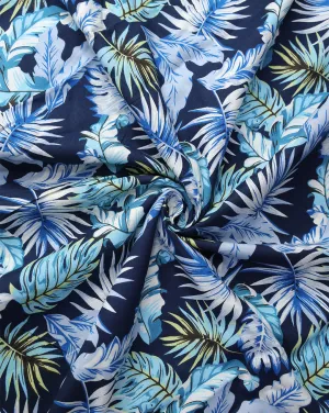 MULTICOLOR LEAFS DESIGN PRINTED RAYON FABRIC