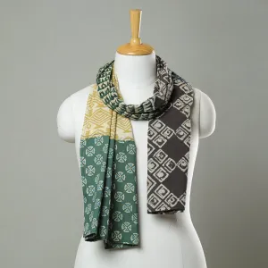 Multicolor - Patchwork Block Printed Cotton Stole 64