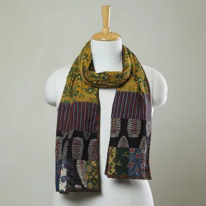 Multicolor - Patchwork Cotton Stole in Ajrakh Block Prints 34