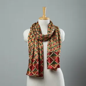 Multicolor - Phulkari Silk Cotton Embroidered Stole 24