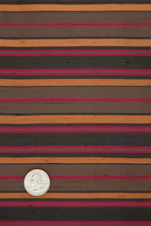 Multicolor Striped Silk Shantung 400 Fabric