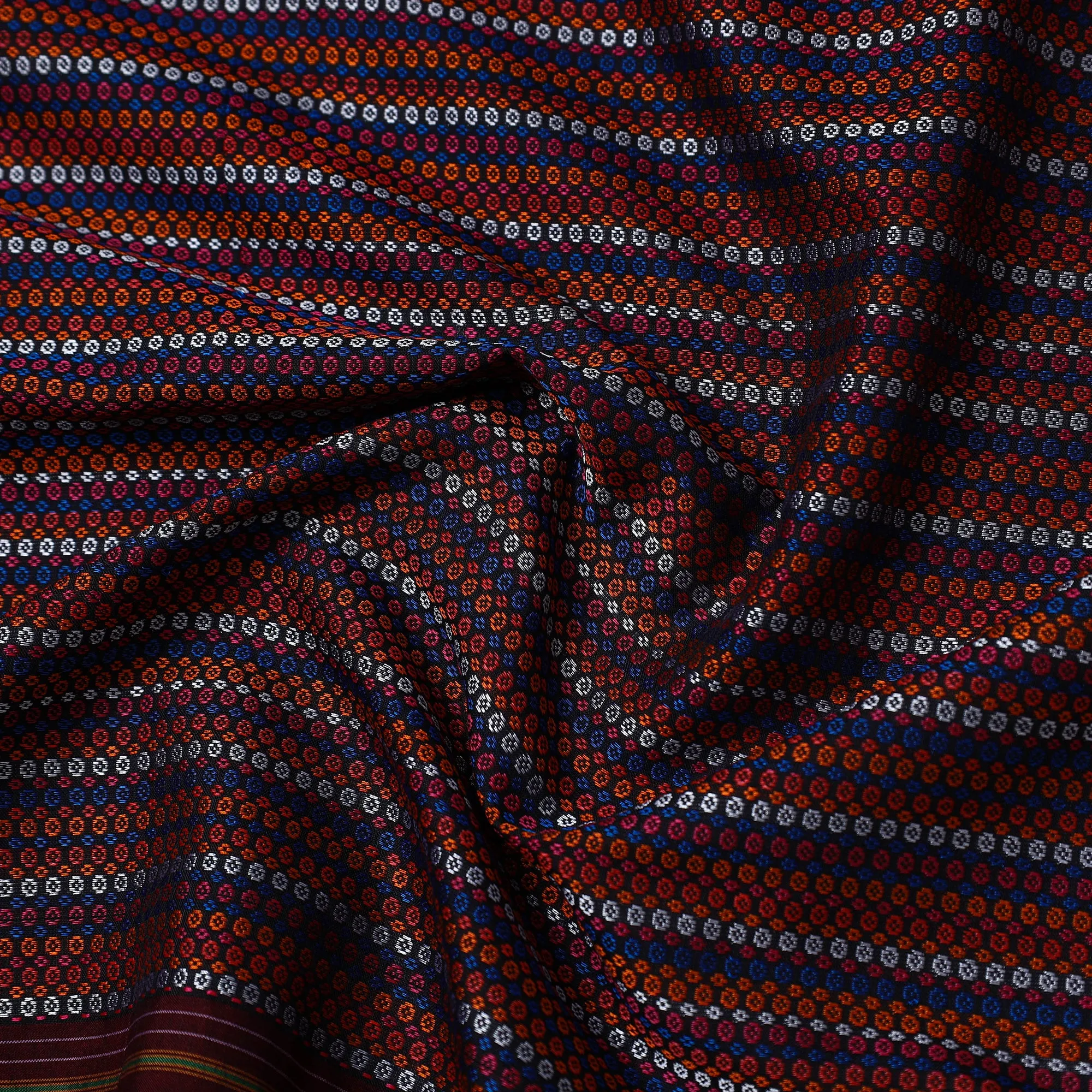 Multicolor - Traditional Khun Weave Cotton Fabric 13