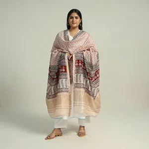 Multicolor - Traditional Maheshwari Silk Bagh Print Dupatta 30