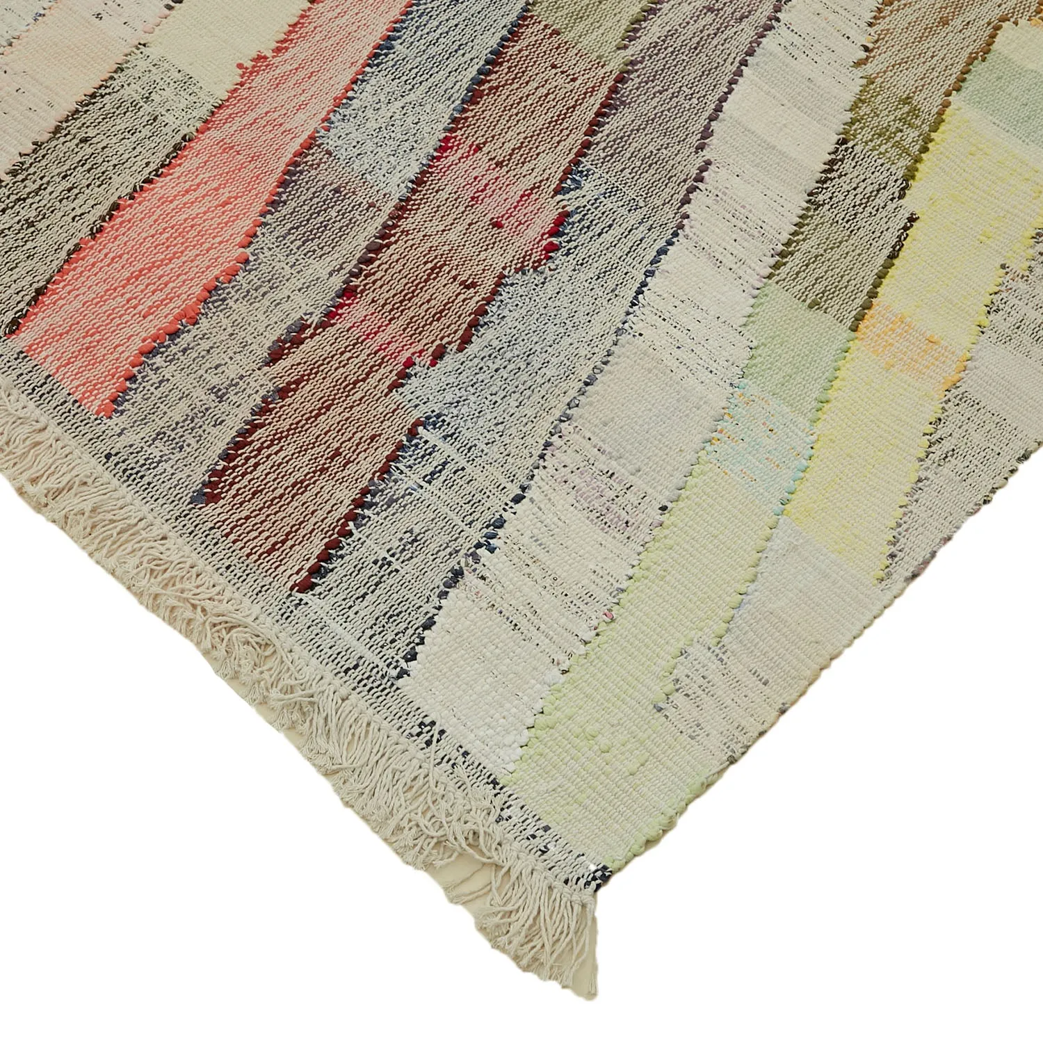 Multicolored Flatweave Wool Cotton Blend Rug - 10'7" x 13'5"