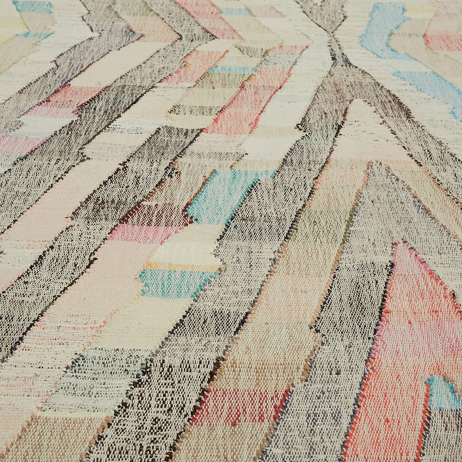 Multicolored Flatweave Wool Cotton Blend Rug - 10'7" x 13'5"