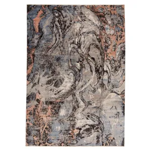 Multicolored Modern Wool Blend Rug - 6'7" x 9'6"