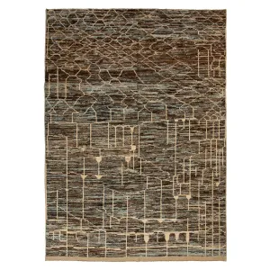 Multicolored Modern Wool Rug - 10'3'' x 13'6''