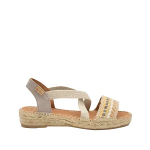 Multicolored Striped Fabric Wedge Espadrille for Women - Eider-LK