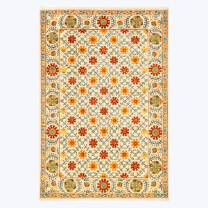 Multicolored Traditional Wool Rug - 5' 2" x 7' 7"