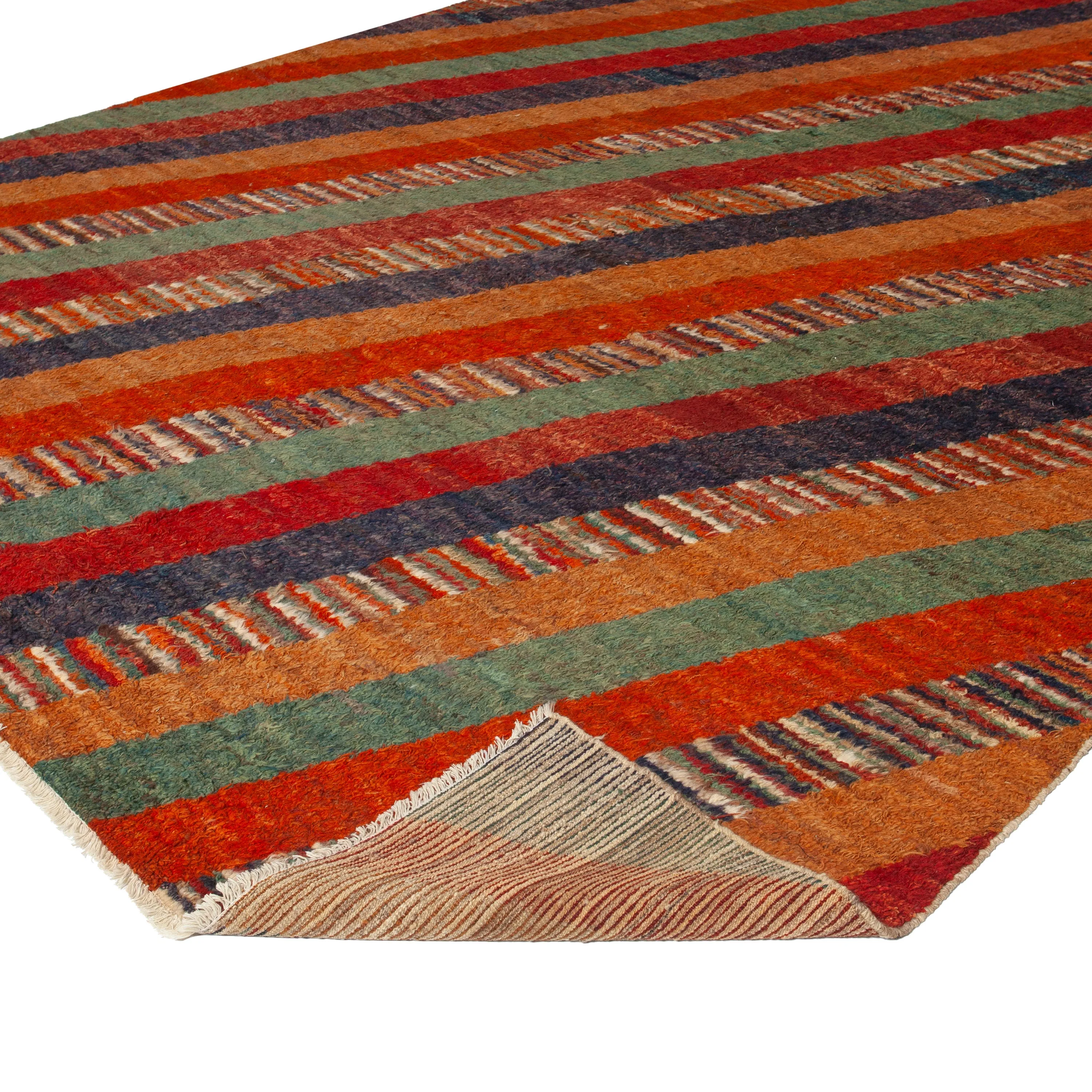 Multicolored Transitional Wool Rug - 9'9" x 13'4"