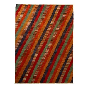 Multicolored Transitional Wool Rug - 9'9" x 13'4"