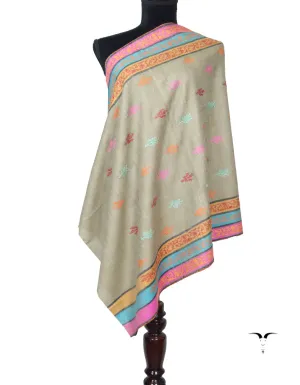 Multicoloured Pashmina Stole In Sozni 5891