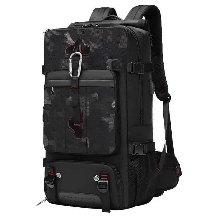 Multifunctional Large-capacity Waterproof Outdoor Mountaineering Backpack with USB Port(Camouflage)