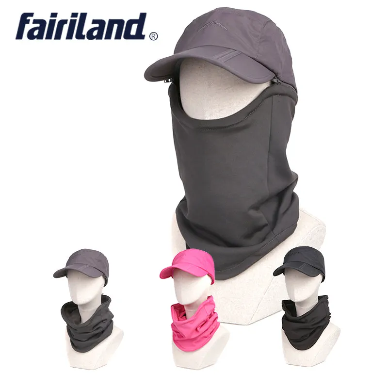 Multifunctional Winter Hat with Removable Neck Warmer Fishing Camping Caps