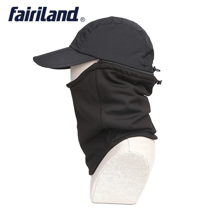 Multifunctional Winter Hat with Removable Neck Warmer Fishing Camping Caps