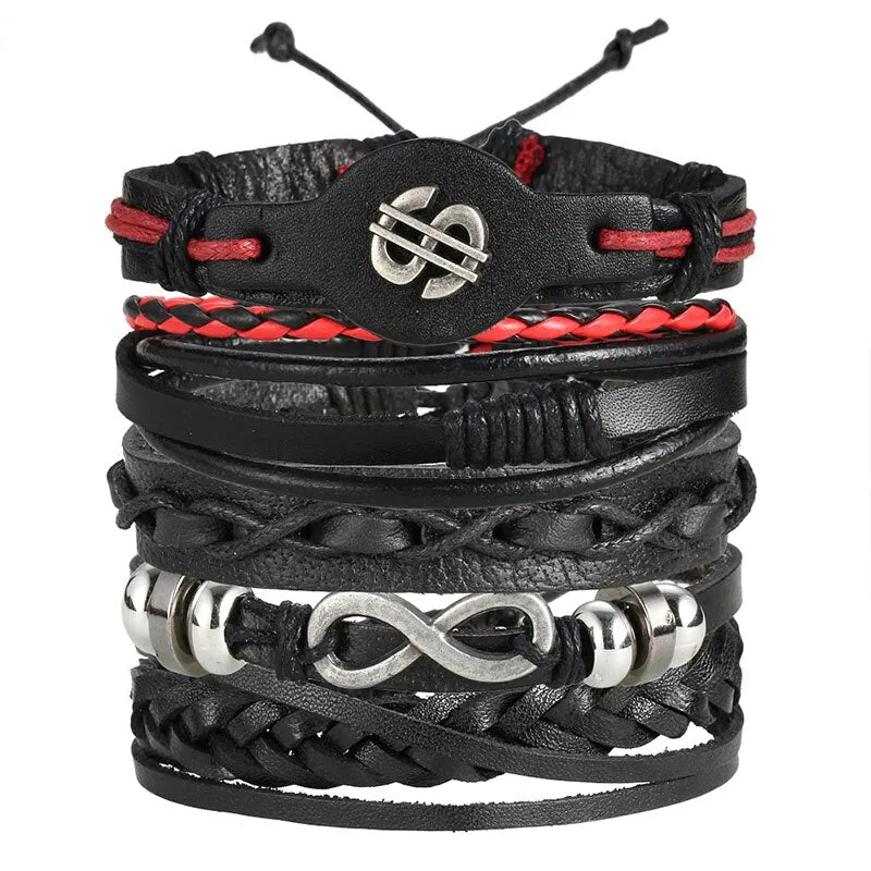 Multilayer Leather Braided Handmade Wrap Bracelets