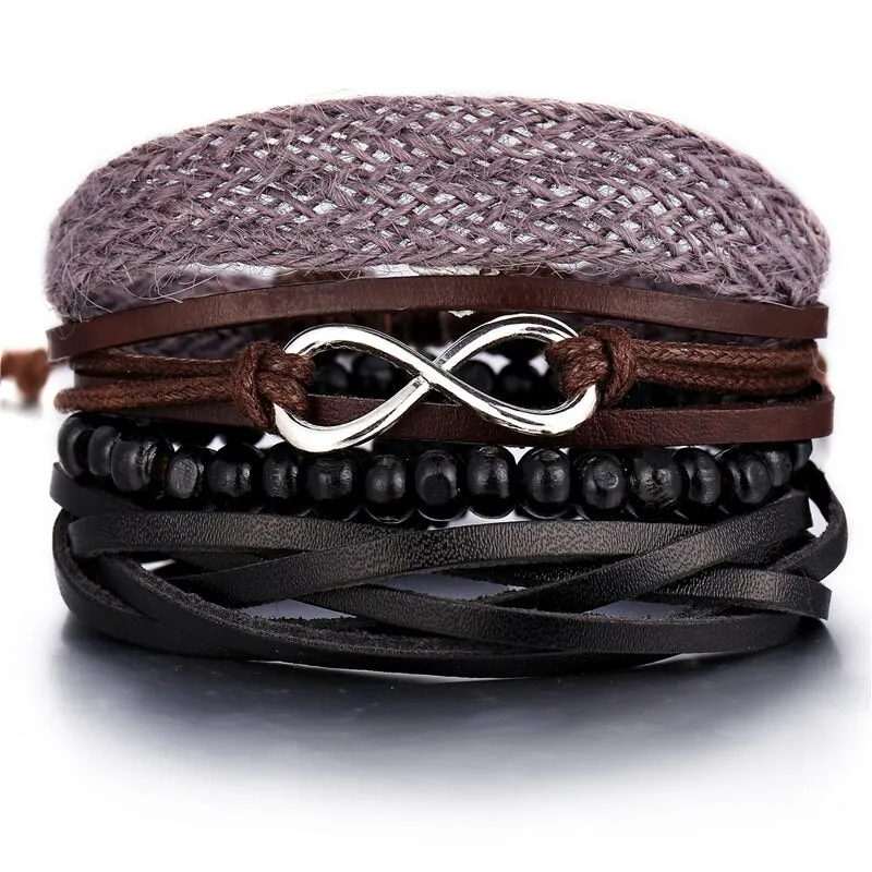 Multilayer Leather Braided Handmade Wrap Bracelets