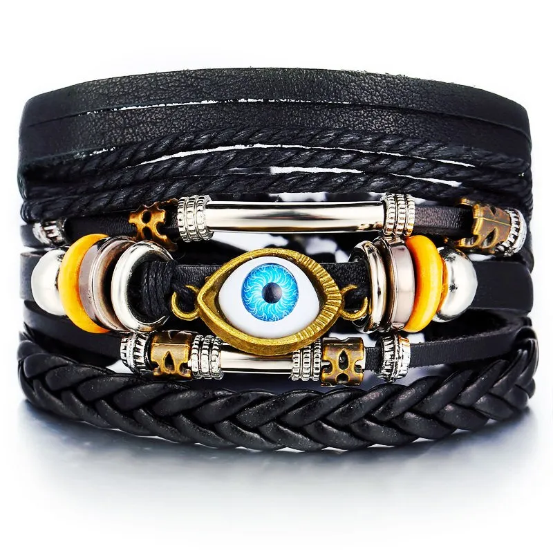 Multilayer Leather Braided Handmade Wrap Bracelets