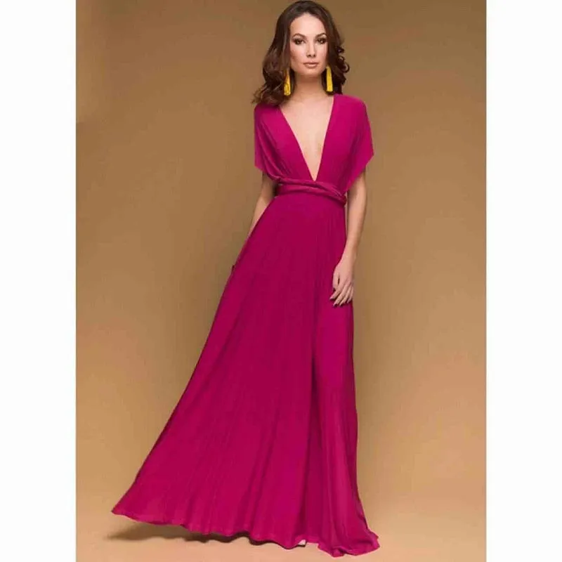 Multiway Wrap Convertible Boho Maxi Club Bandage Long Party Bridesmaids Dress