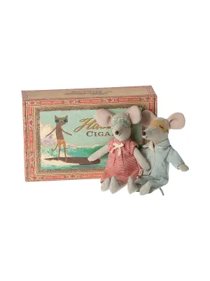 Mum and Dad Mice in Cigarbox