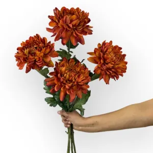 Mum Single Rust Artificial Flowers