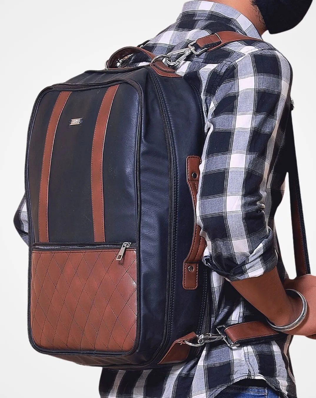 Munich The Perfect Travel Backpack -  (Black and Brown)