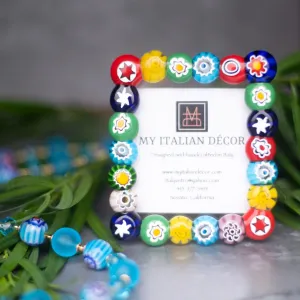 Murano Glass Millefiori Mini Photo Frame