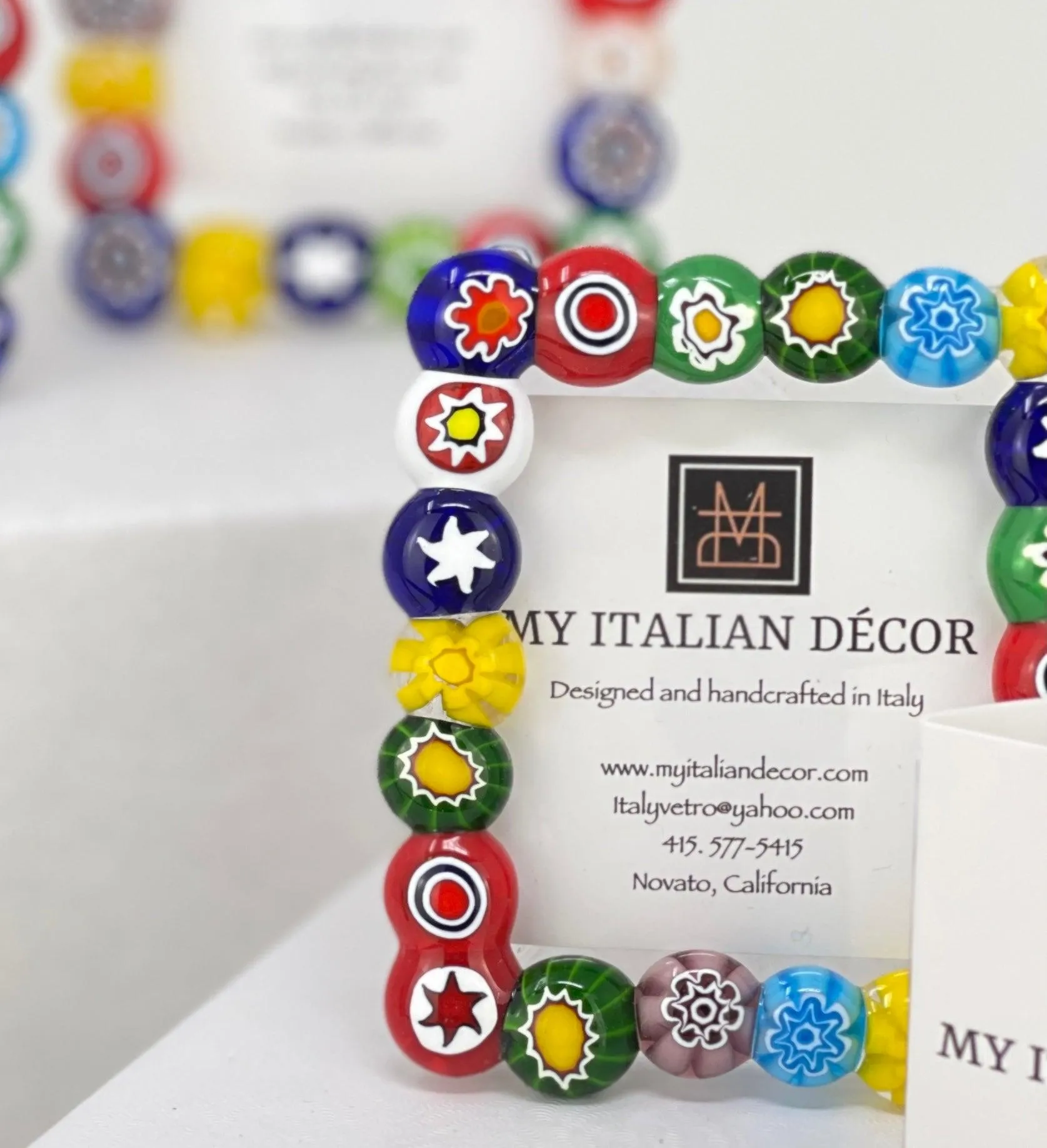 Murano Glass Millefiori Mini Photo Frame