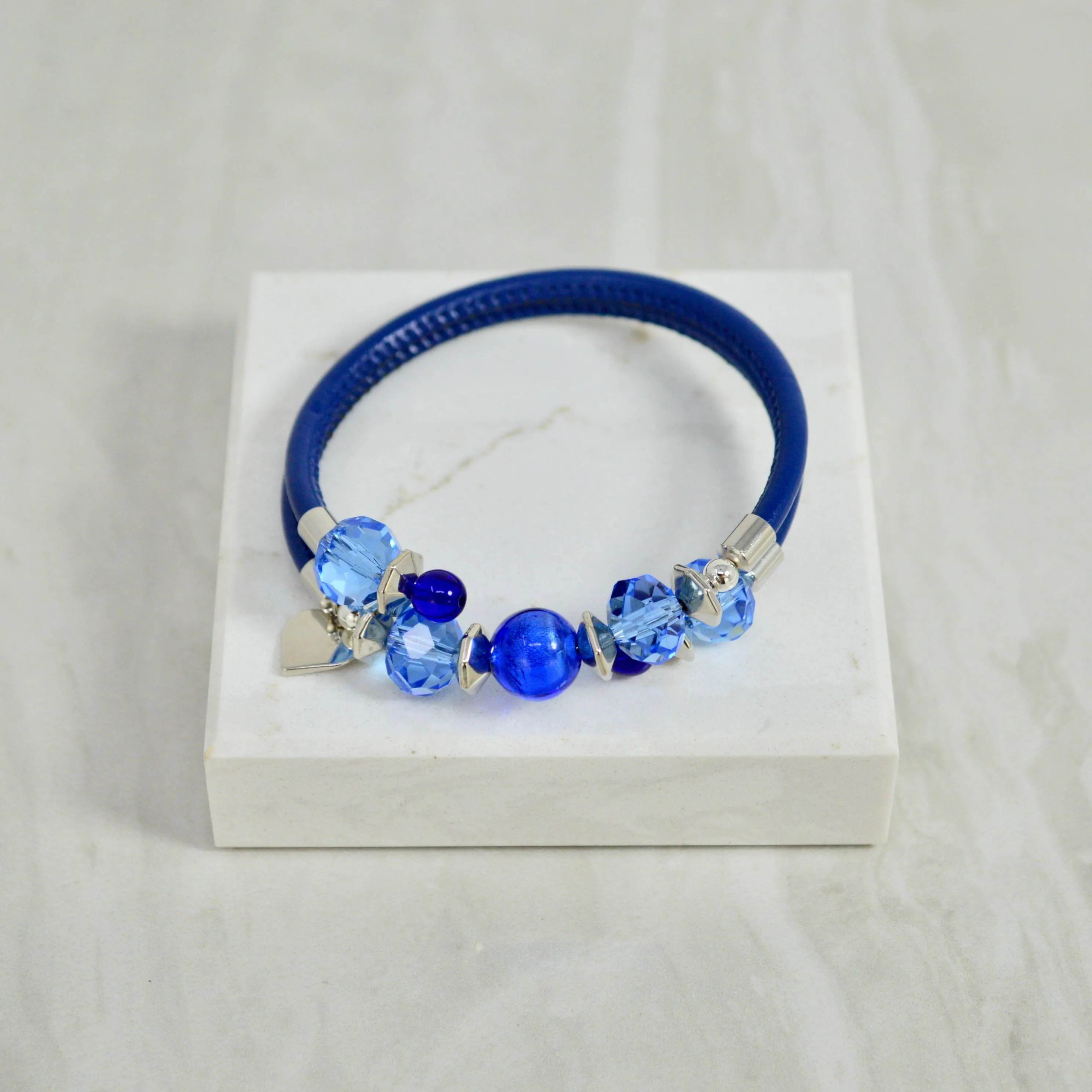 Murano Glass Rosella Beaded Bracelet, Made In Italy