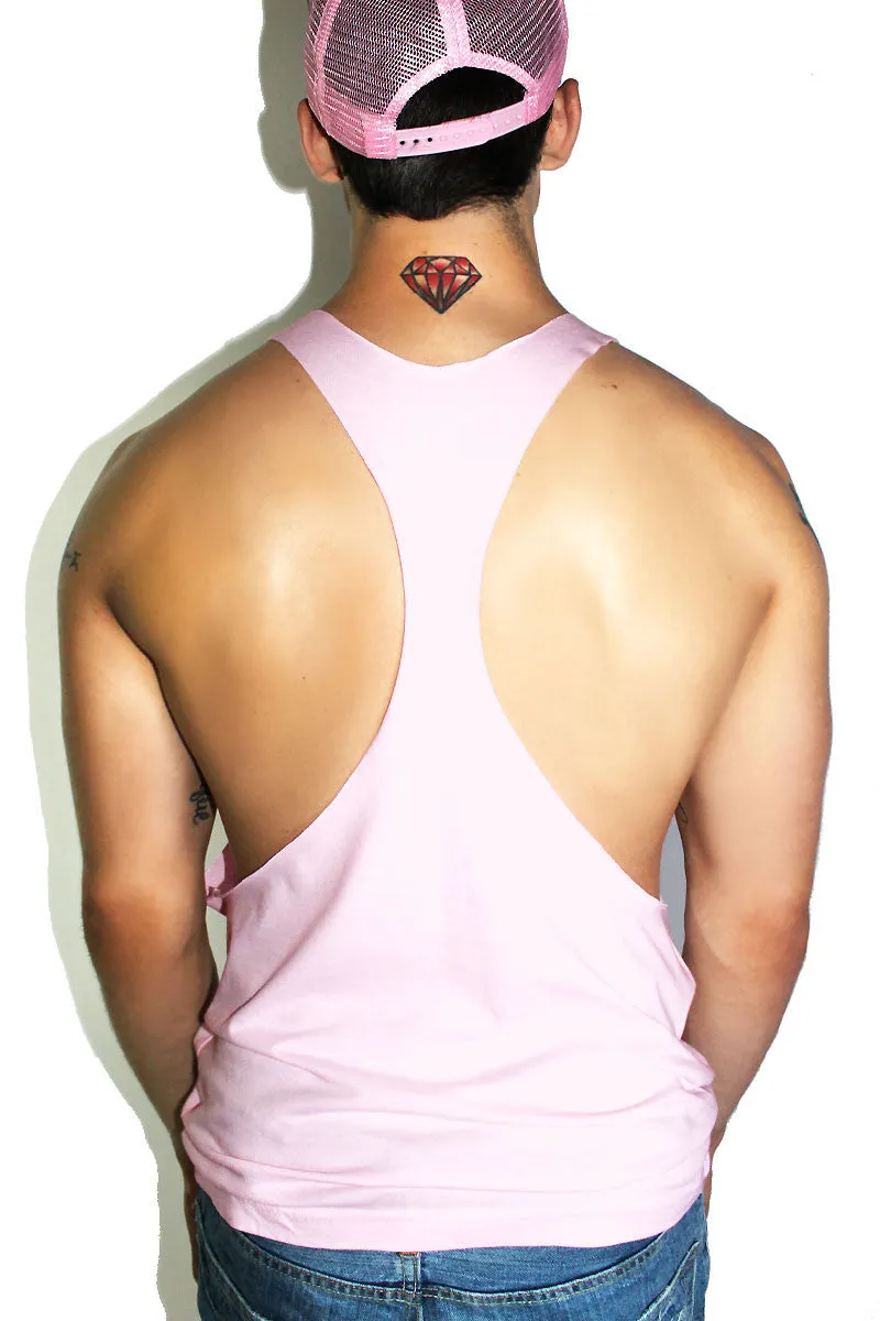 Muscle Mary String Tank-Pink