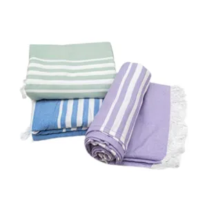 Mush 100% Bamboo Large Bath Towel | Ultra Soft, Absorbent, Light Weight, & Quick Dry Towel for Bath, Travel, Gym, Beach, Pool, and Yoga | 29 x 59 Inches / 75 X 150 cms Set of 3 - Lavender,Blue & Light Green