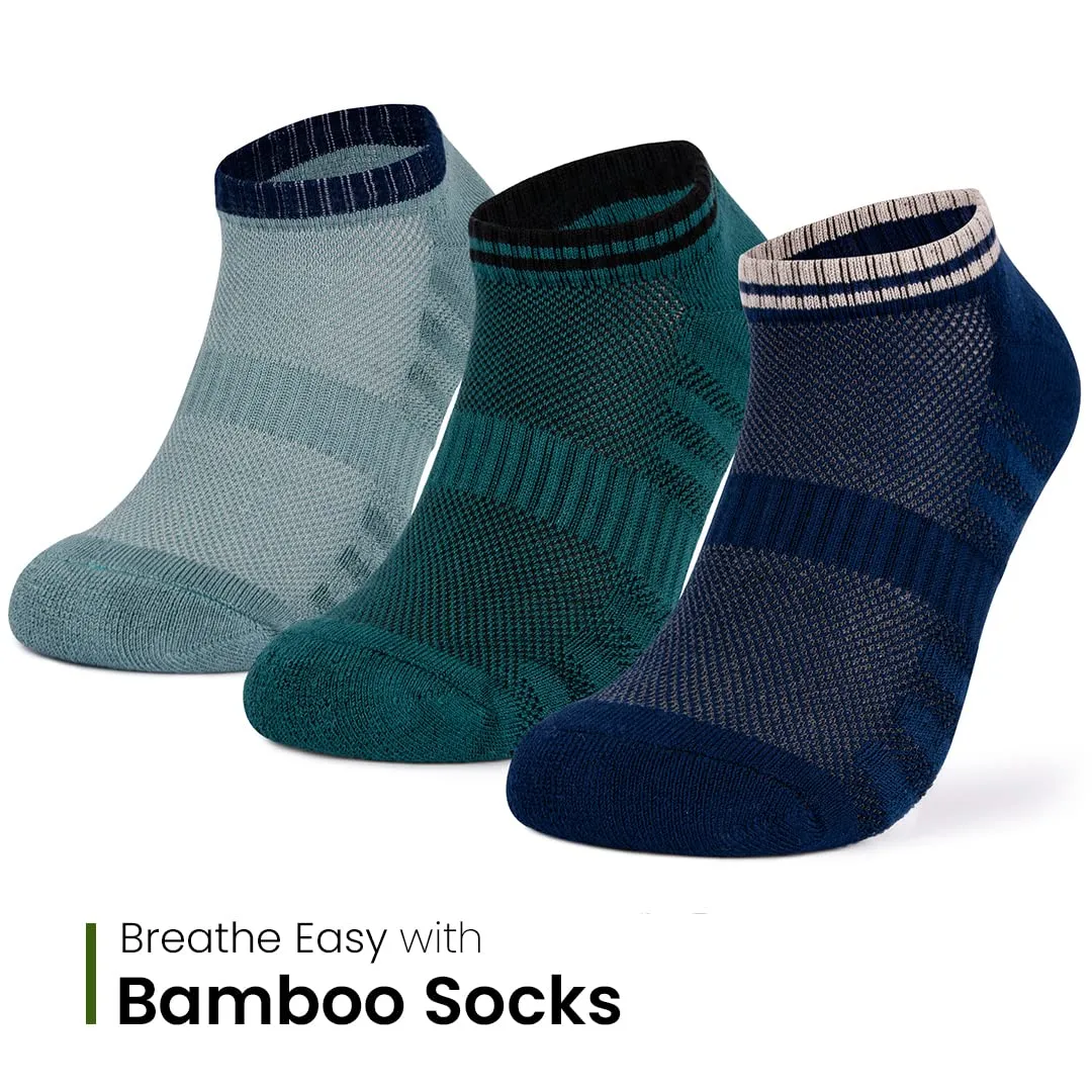 Mush Bamboo Socks for Running, Sports & Casual Wear- Ultra Soft, Anti Microbial,Breathable Low Cut Ankle Length UK Size 6-10