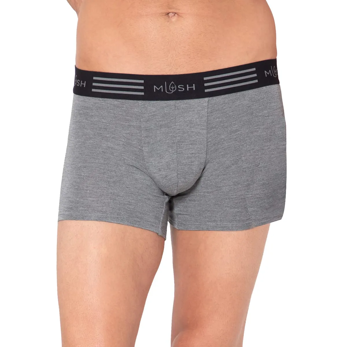 Mush Ultra Soft, Breathable, Feather Light Men's Bamboo Trunk || Naturally Anti-Odor and Anti-Microbial Bamboo Innerwear (XL, Grey)