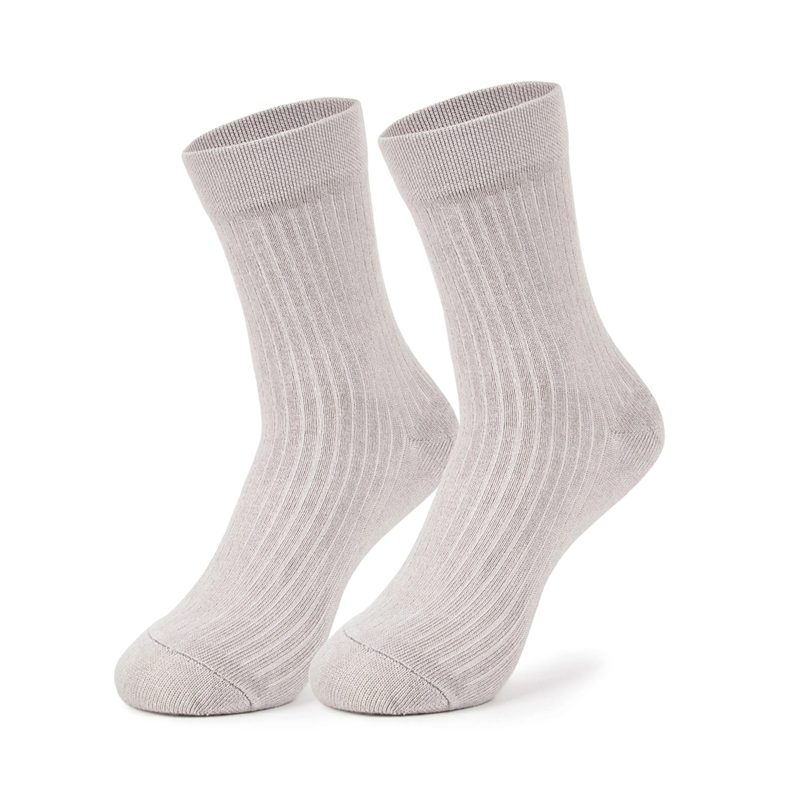 Mush Ultra-Soft, Odorless, Breathable Bamboo Calf Length Formal Socks (Light Grey & Dark Grey, 4)