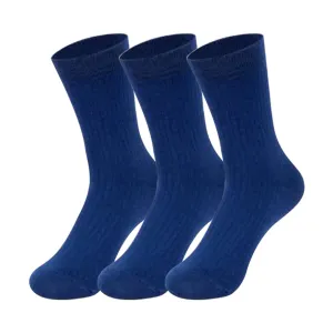 Mush Ultra-Soft, Odorless, Breathable Bamboo Calf Length Formal Socks (Navy Blue, 3)