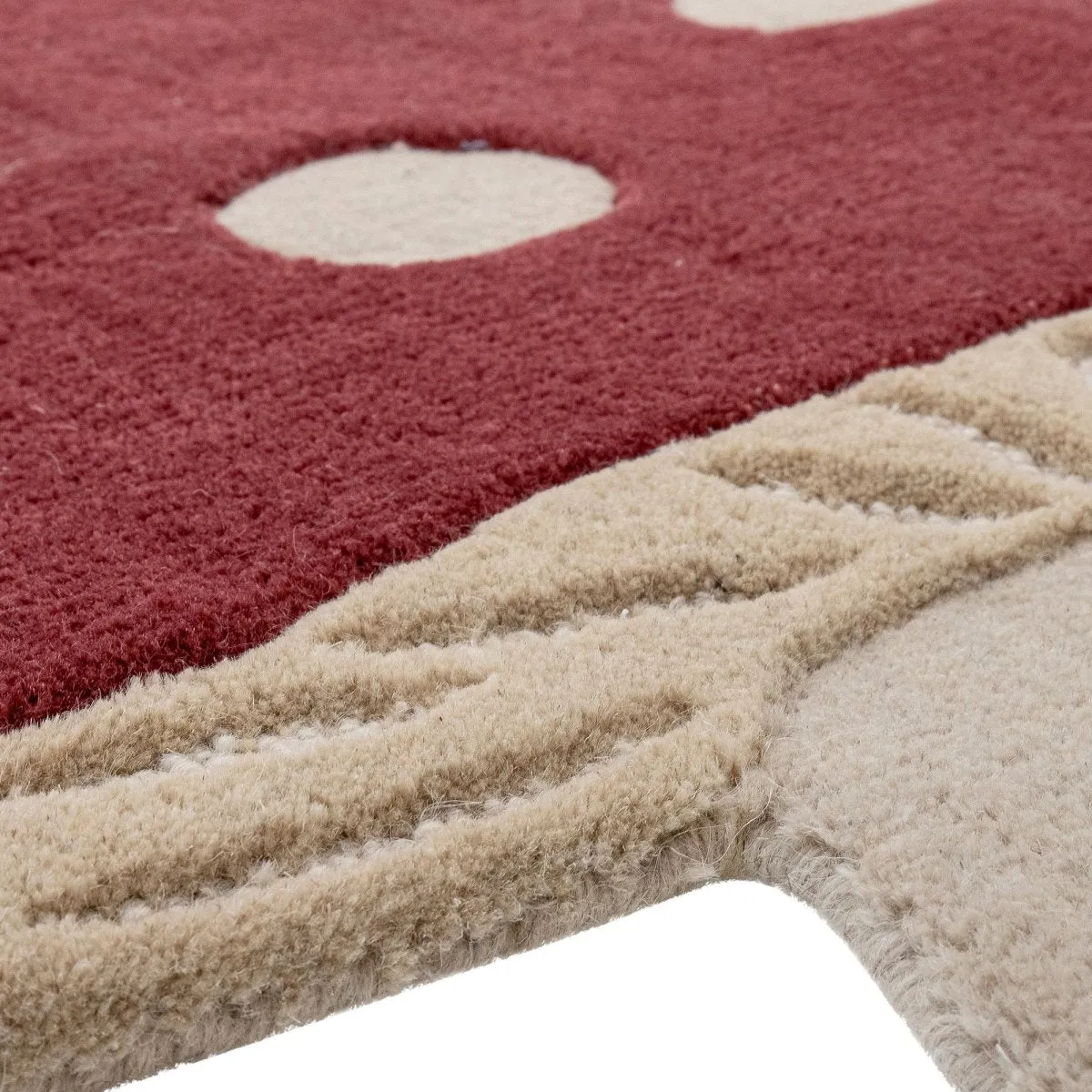 Mushroom Tapis, Rouge, Laine