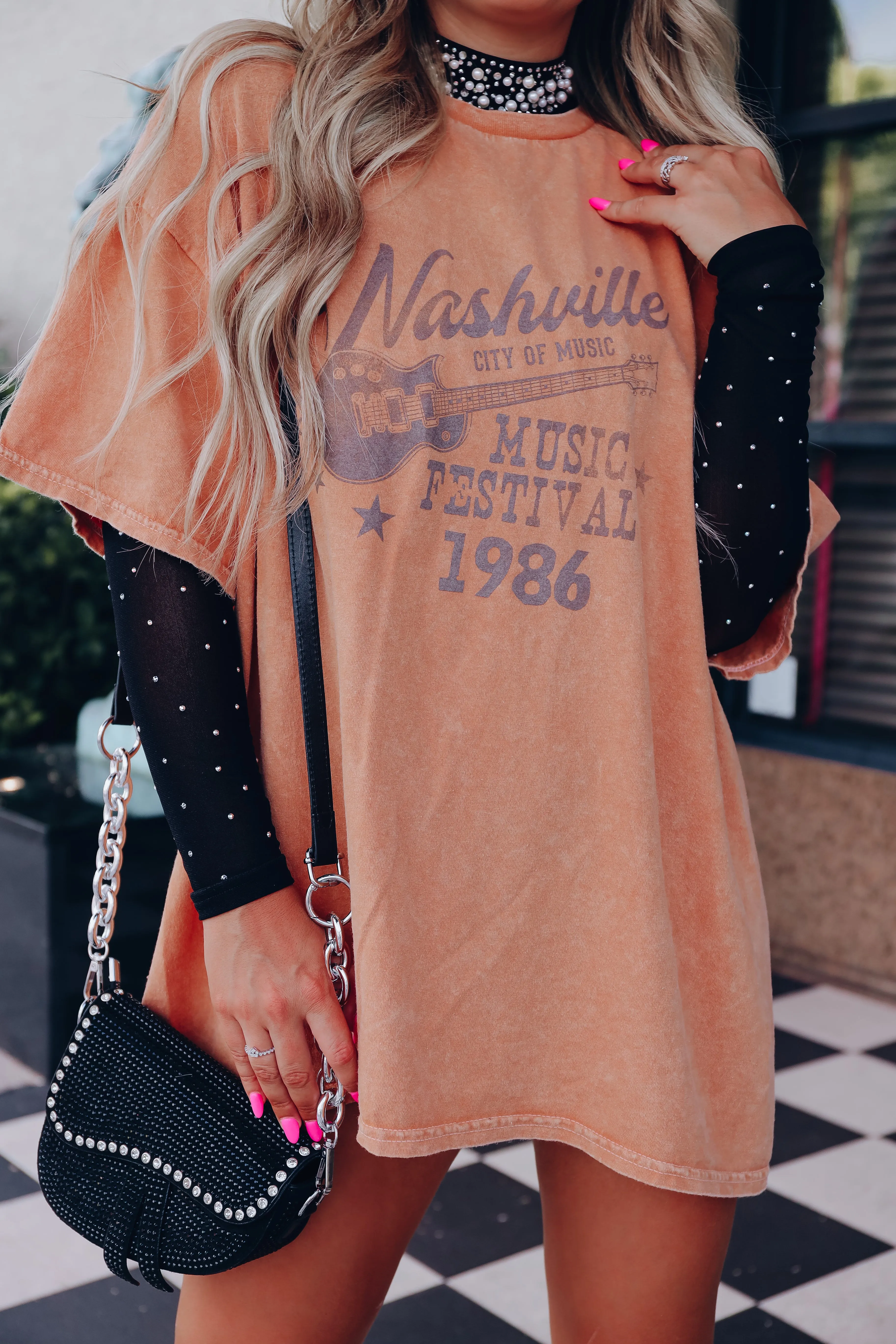 Music Festival Nashville Graphic Tee - Burnt Orange