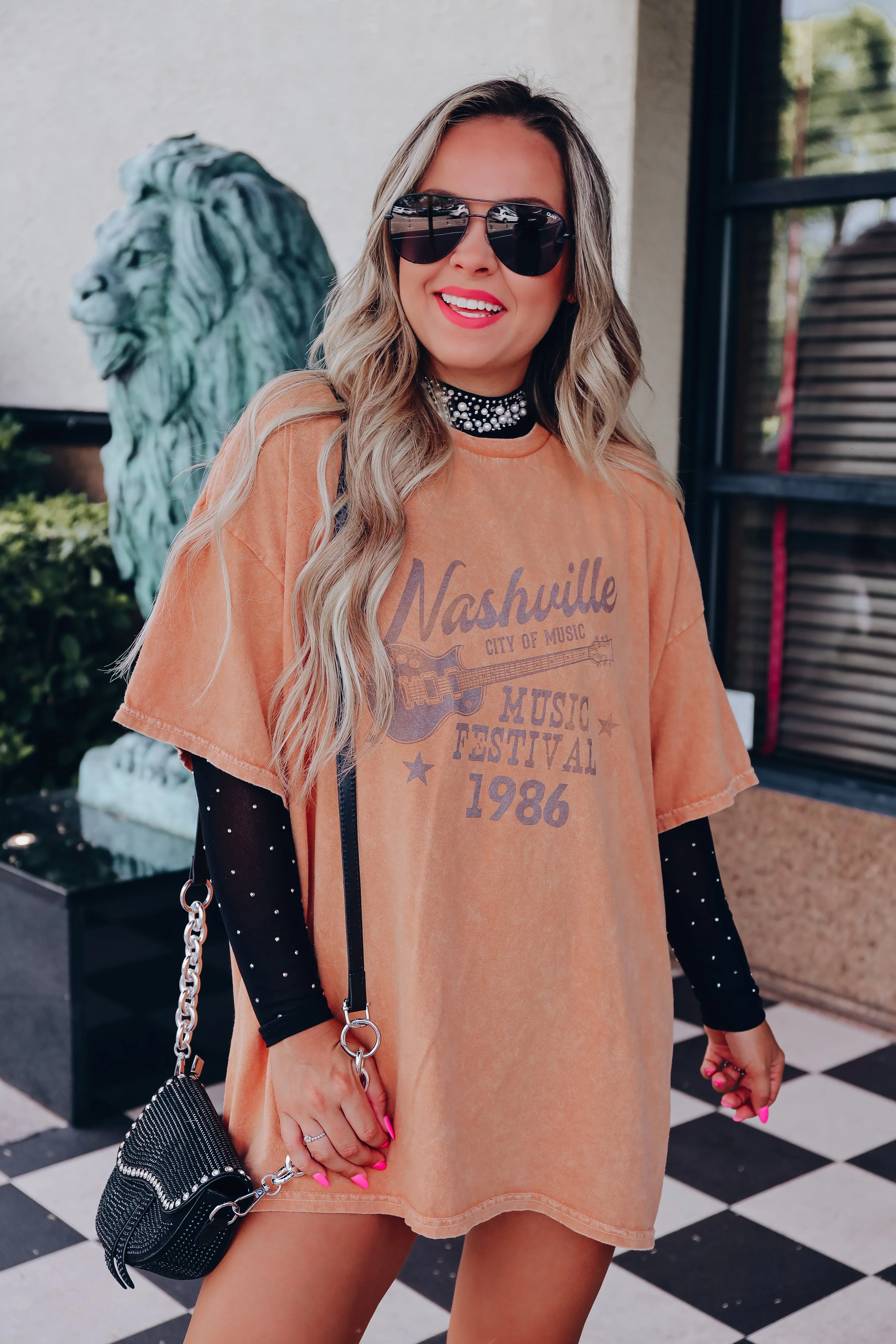 Music Festival Nashville Graphic Tee - Burnt Orange