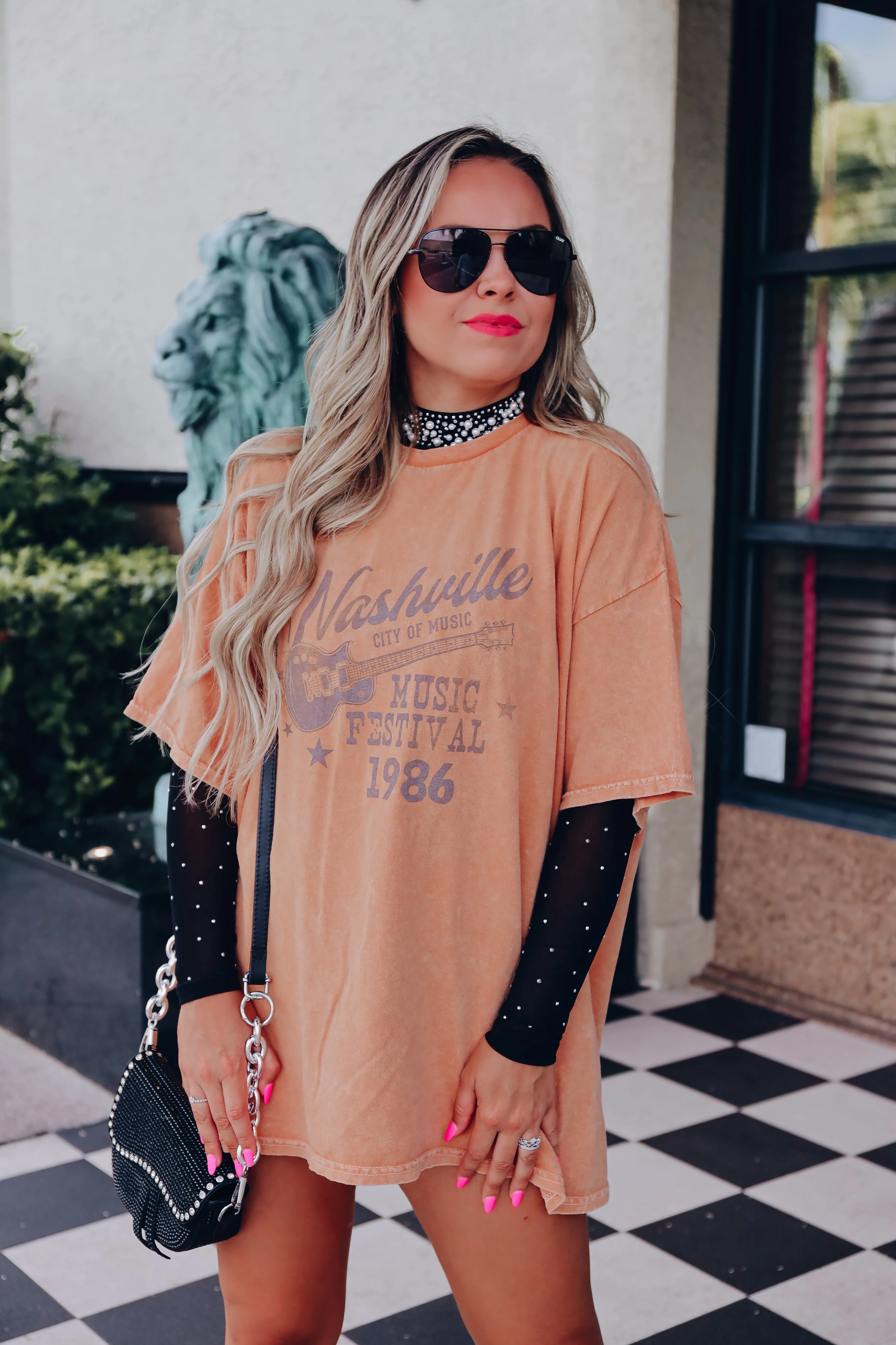 Music Festival Nashville Graphic Tee - Burnt Orange