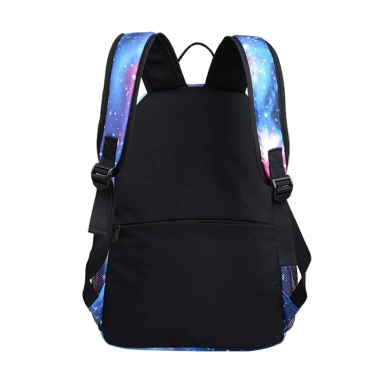 Music Prince Luminous USB Rechargeable Computer Backpack(Gray Starry Sky)