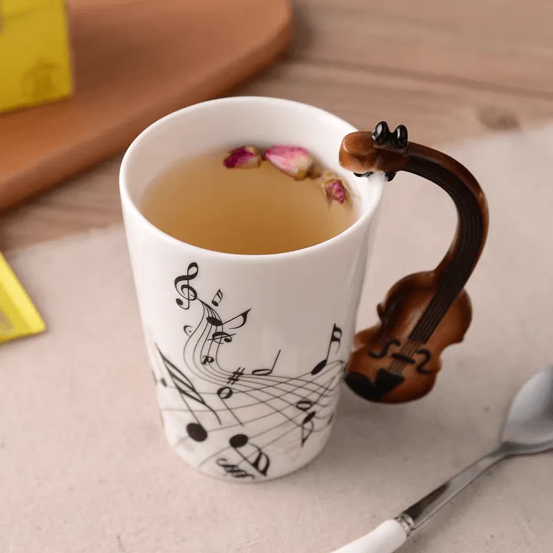 Music Themed Mug/Cup with Violin Handle