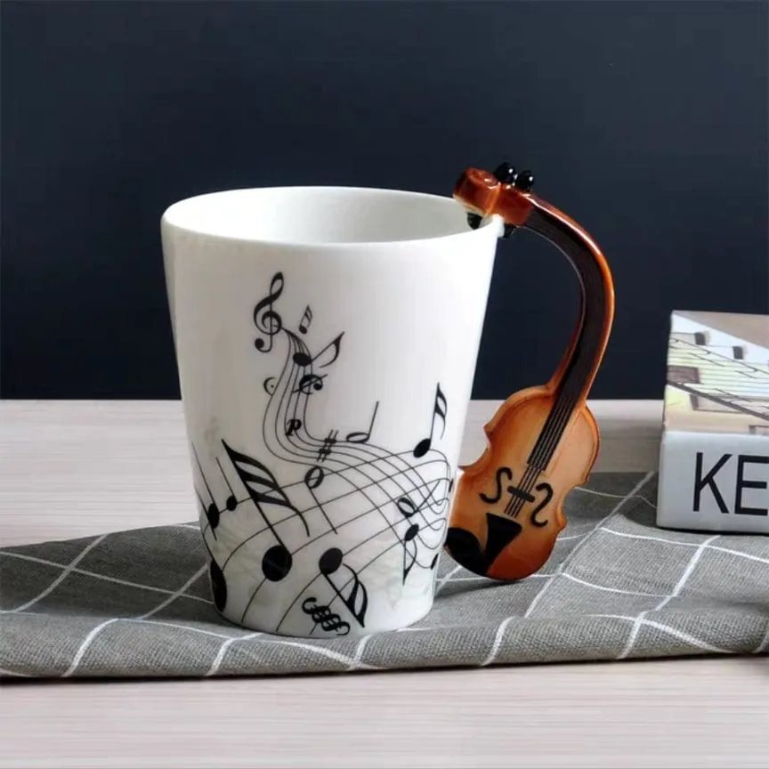 Music Themed Mug/Cup with Violin Handle