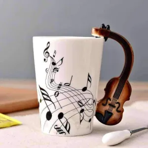 Music Themed Mug/Cup with Violin Handle