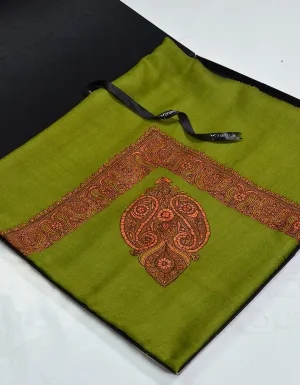 Mussar Rumaal Small Naqsha Olive Green RS00038