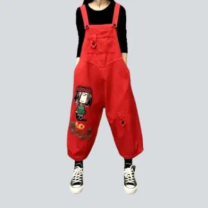 Must-have baggy denim overall for women