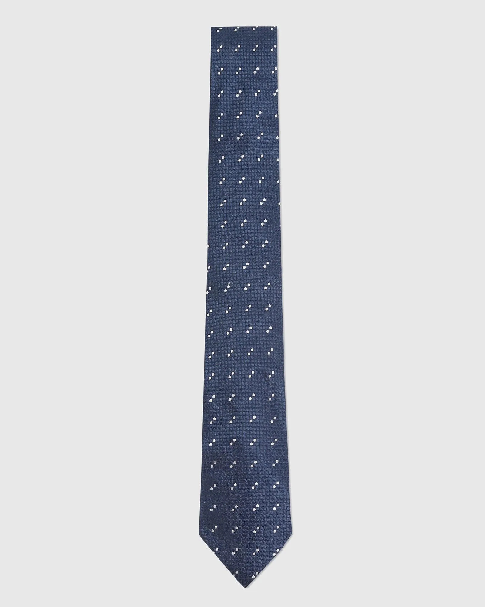 Must Haves Silk Navy Printed Tie - Izet