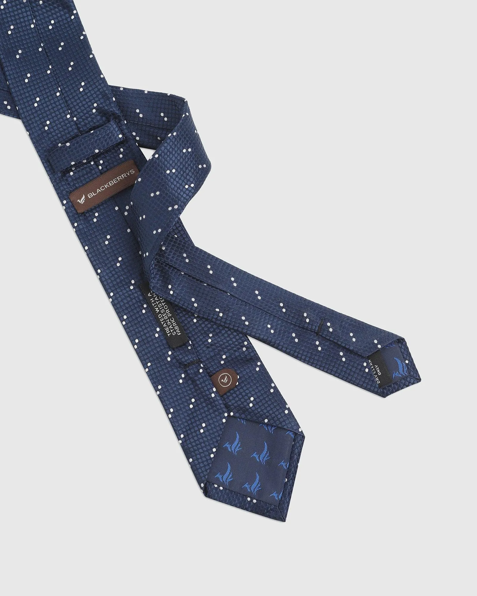 Must Haves Silk Navy Printed Tie - Izet