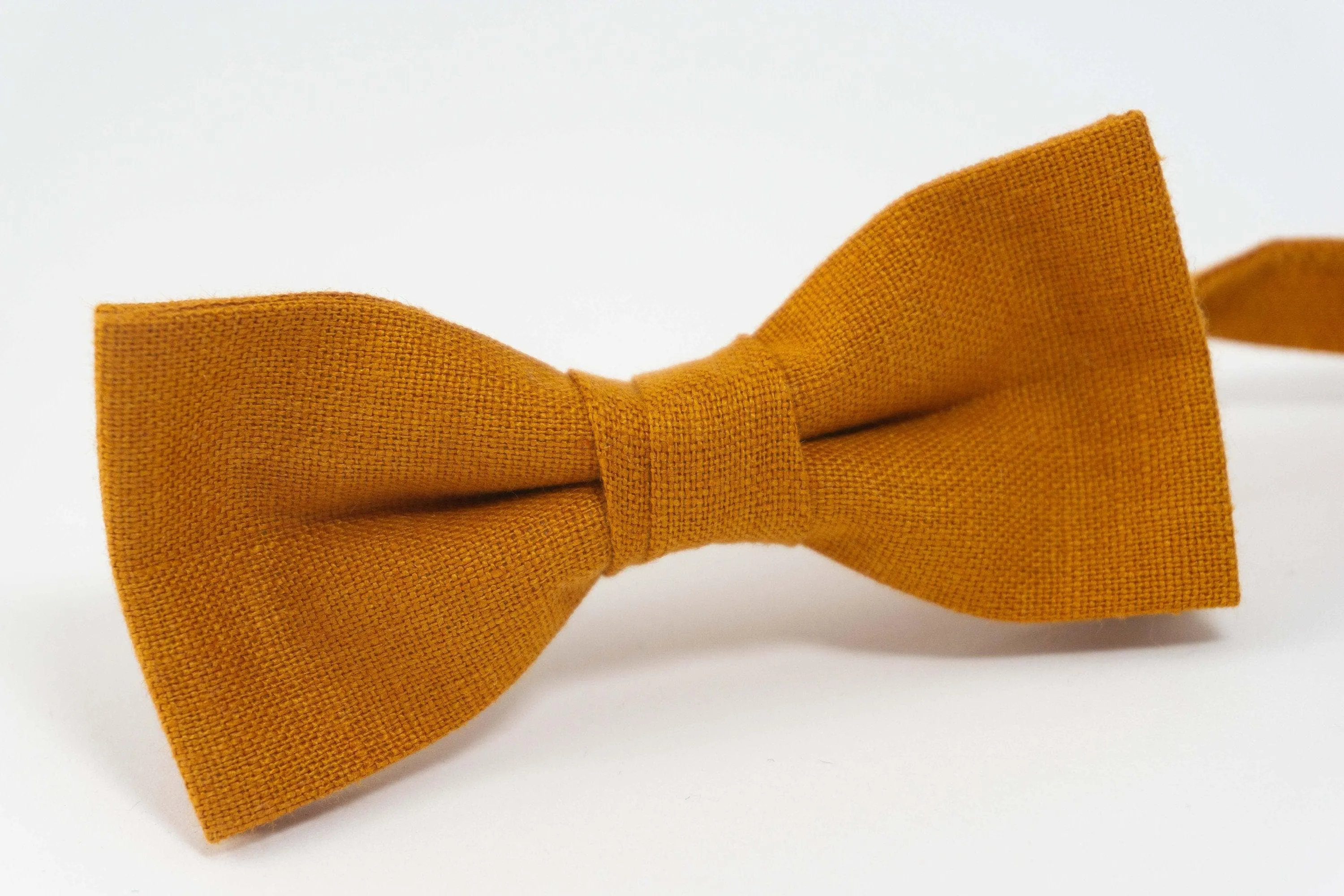 Mustard color bow tie |  Mustard pre-tied bow tie