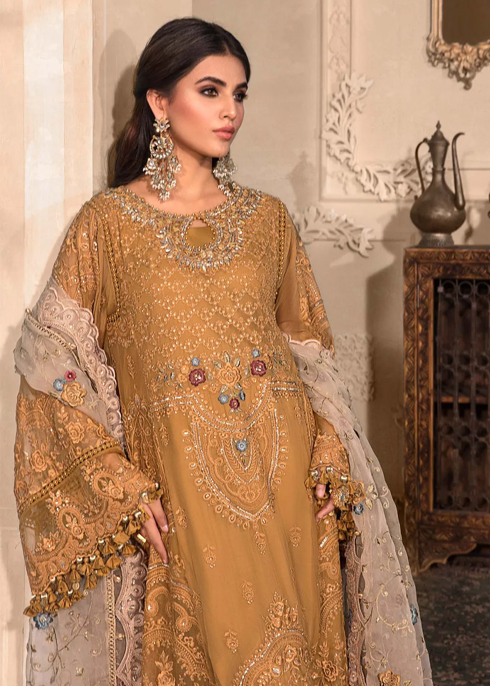 Mustard Embroidered Suit - Maria B - Mbroidered Heritage Edition - BD-2606