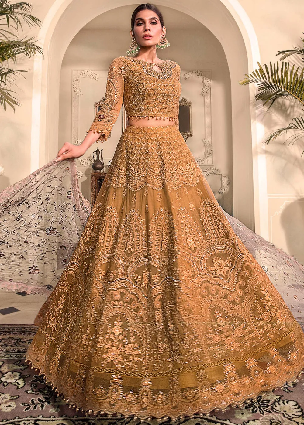 Mustard Embroidered Suit - Maria B - Mbroidered Heritage Edition - BD-2606